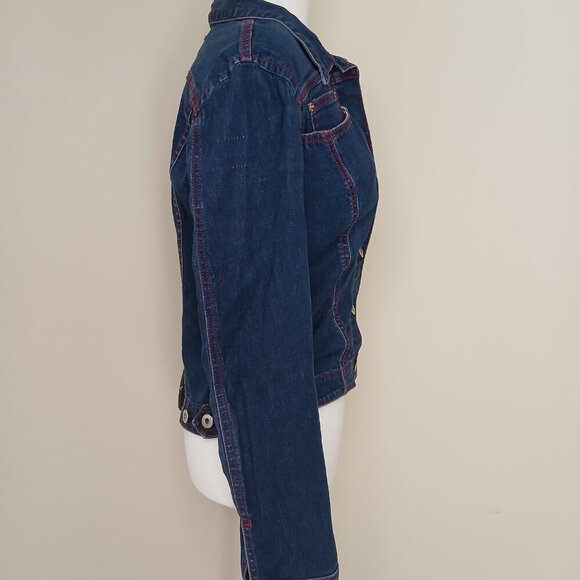 Baby Phat Y2K Stretch Jean Jacket Blue Size Medium - Picture 5 of 10
